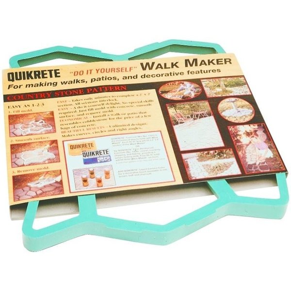 Quikrete Walk Maker Series Building Form, 2 ft L Block, 2 ft W Block, Plastic, 80 lb, Cobblestone Pattern 692132